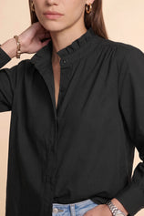 Womens Black  Oversized Button Down Shirts| CicyBell
