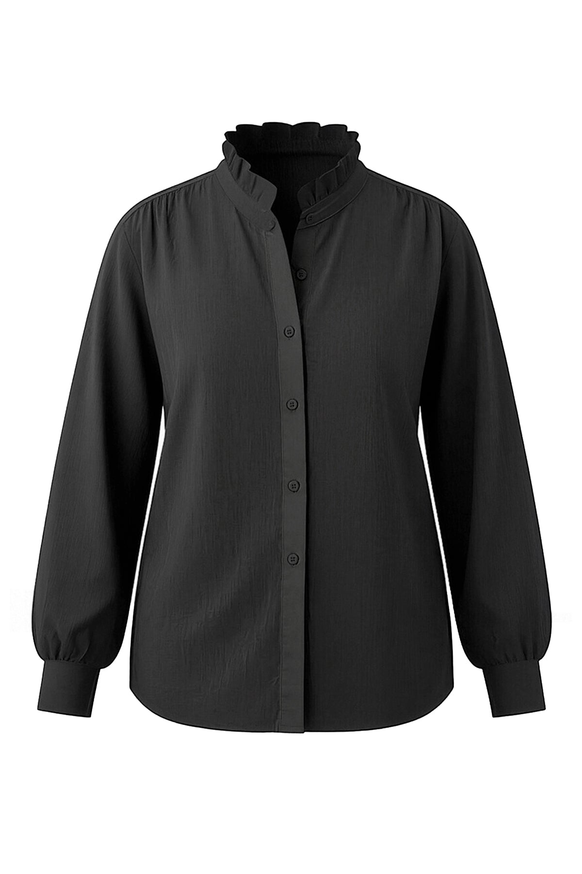 Womens Black  Oversized Button Down Shirts| CicyBell