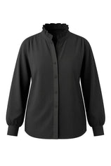 Womens Black  Oversized Button Down Shirts| CicyBell