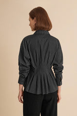 Women Black Striped Button Down Shirts | CicyBell