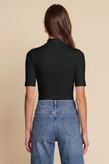 Womens Black Mock Turtleneck Tops | CicyBell