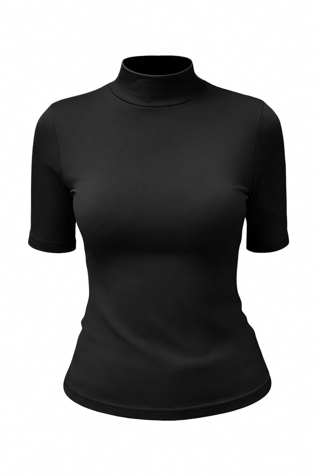 Womens Black Mock Turtleneck Tops | CicyBell