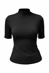 Womens Black Mock Turtleneck Tops | CicyBell