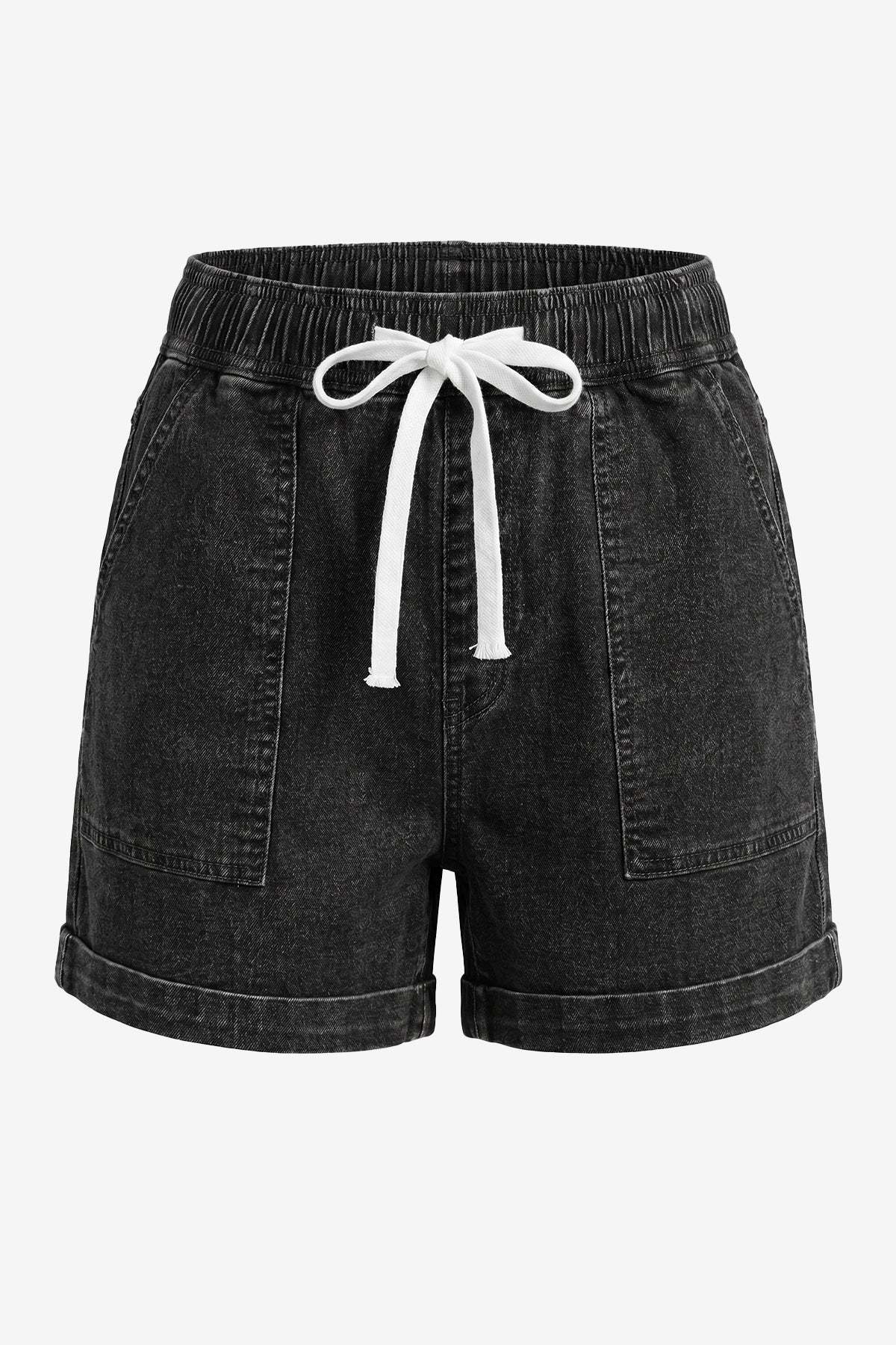 Womens Black Baggy High Waisted Shorts | CicyBell