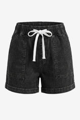 Womens Black Baggy High Waisted Shorts | CicyBell