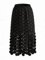 Cicy Bell Womens Black Hollow Out Maxi Skirts