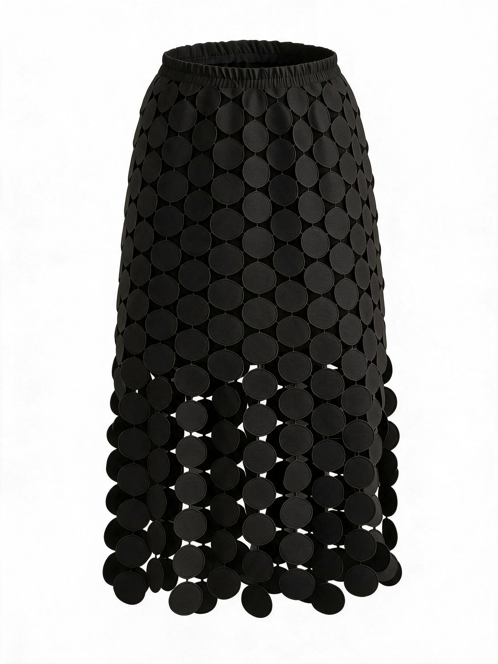 Cicy Bell Womens Black Hollow Out Maxi Skirts