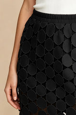 Cicy Bell Womens Black Hollow Out Maxi Skirts