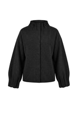 Womens Black Mock Neck Sweater Cardigan | CicyBell