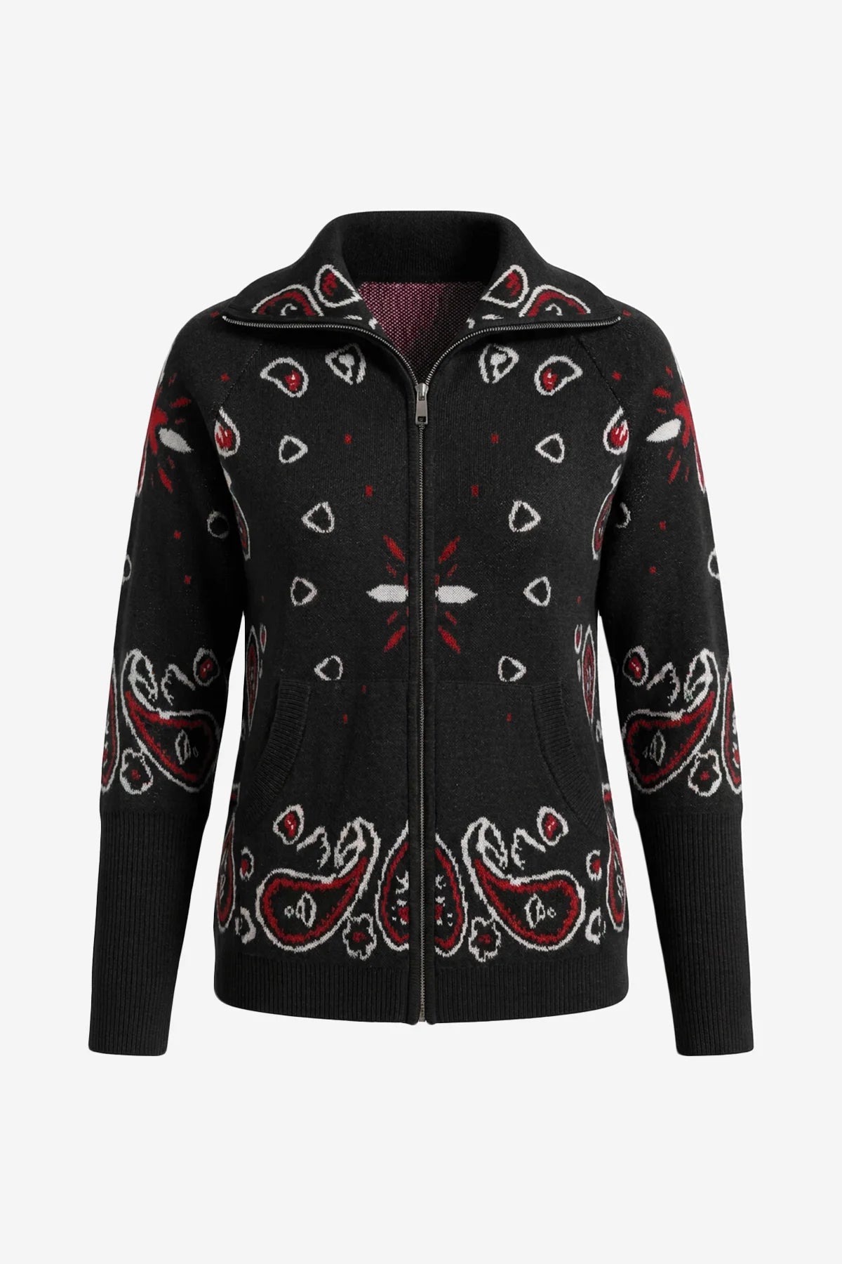 Women Black  Zip Up Cardigan Sweater| CicyBell