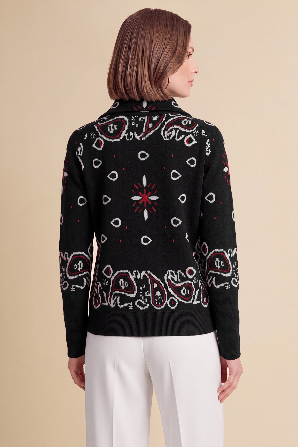Women Black  Zip Up Cardigan Sweater| CicyBell