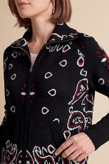 Women Black  Zip Up Cardigan Sweater| CicyBell