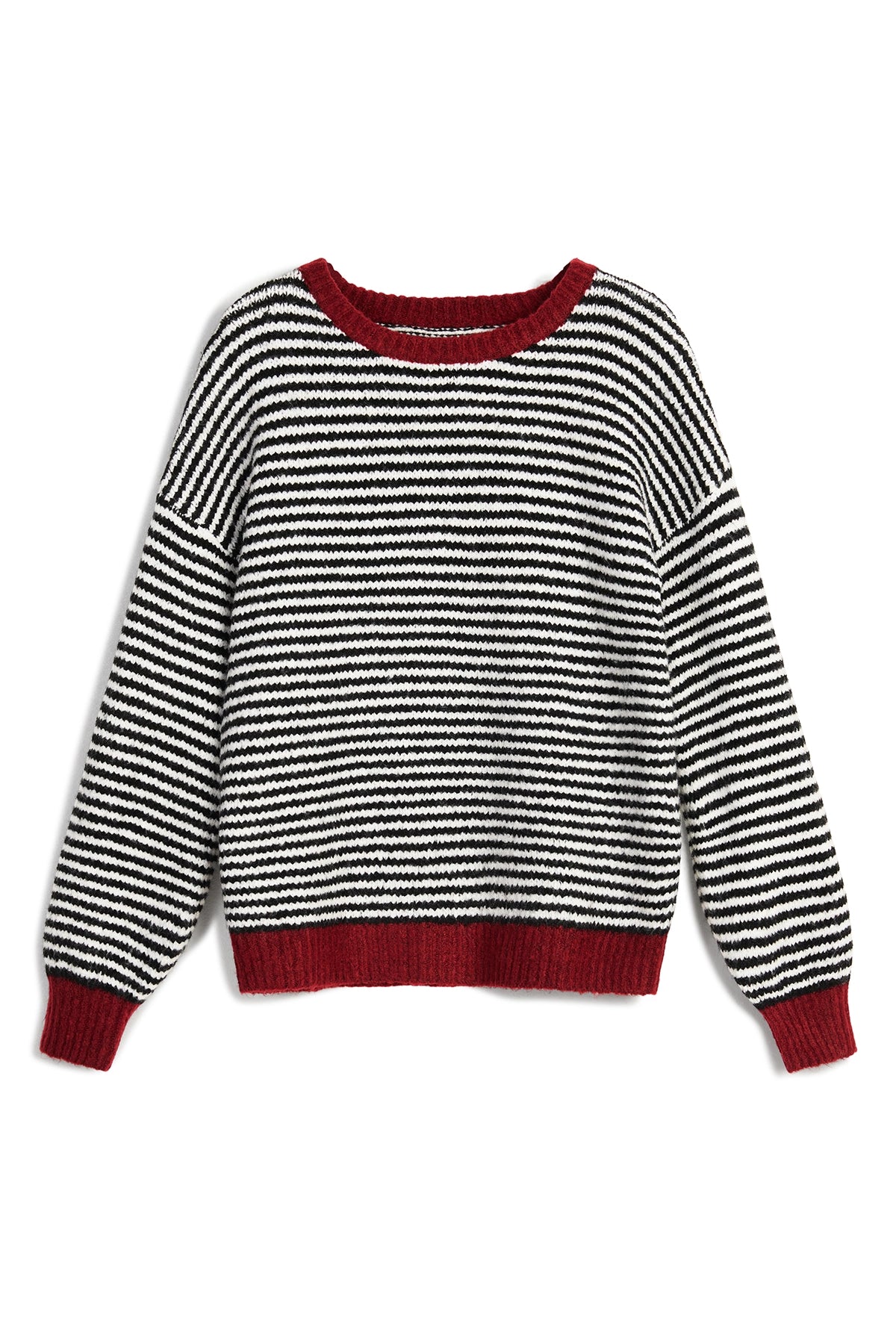 Womens Black Color Block Striped Sweater | CicyBell