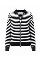 Womens Black Striped Cardigan Sweaters | CicyBell