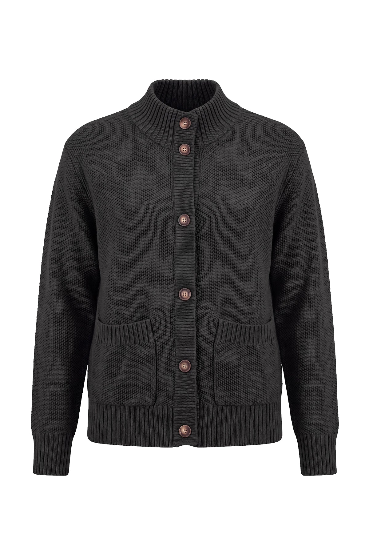 Womens Black Chunky Sweaters Cardigan | Cicy Bell
