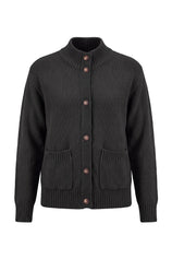 Womens Black Chunky Sweaters Cardigan | Cicy Bell