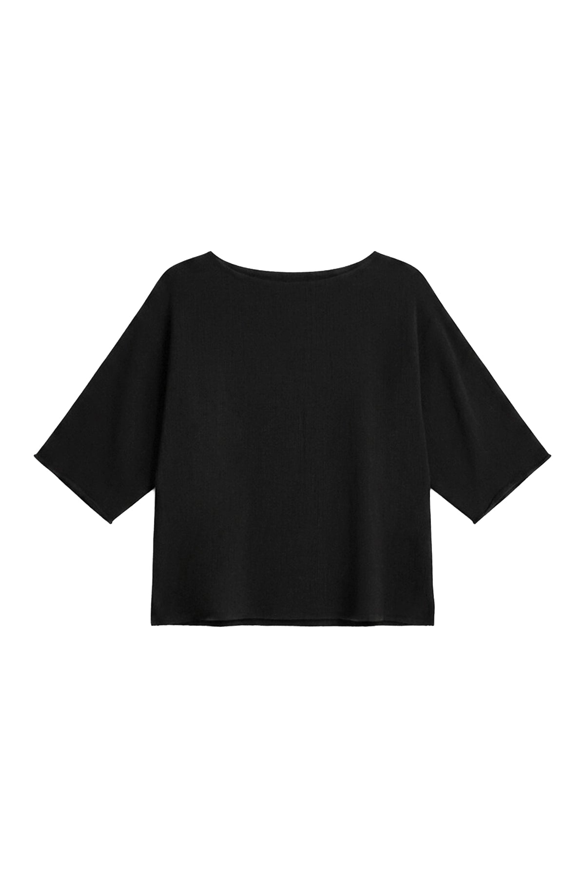Cicy Bell Womens Black Half Sleeve Sweaters