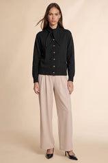 Womens Black Button Down Cardigans | CicyBell