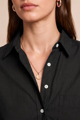 Womens Black Oversized Button Down Shirts | CicyBell