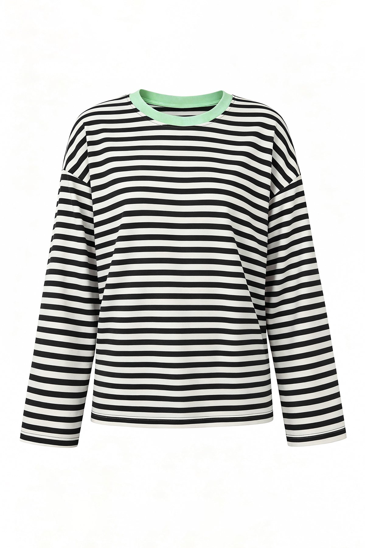 Womens Black Striped Long Sleeve Top | CicyBell