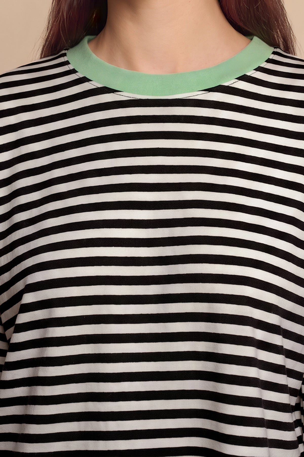 Womens Black Striped Long Sleeve Top | CicyBell