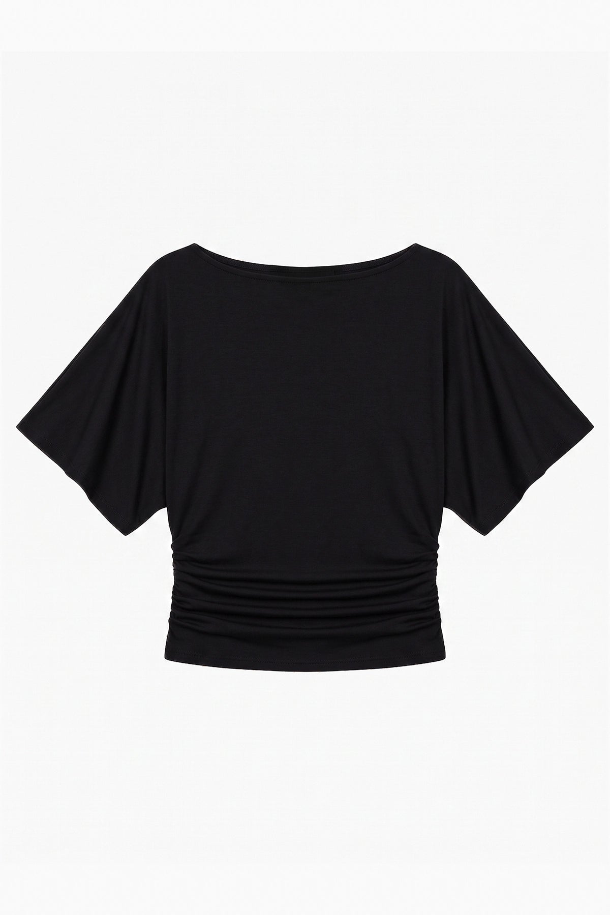 Womens Black Tie Back Cinched Tops | CicyBell