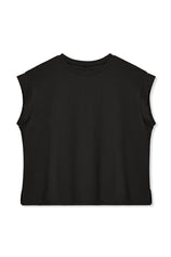 Cicy Bell Womens Black Cap Sleeve Shirts