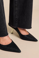 Womens Black High Waisted Wide Leg Jeans | CicyBell