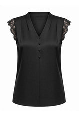 Womens Black Silk Satin Tank Tops | CicyBell