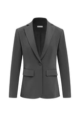 Womens Black&grey Casual Work Blazers | CicyBell