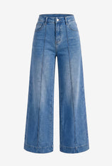 Womens Blue Baggy Wide Leg Jeans | CicyBell