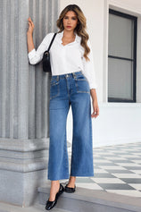 Cicy Bell Womens Blue Straight Leg Jeans