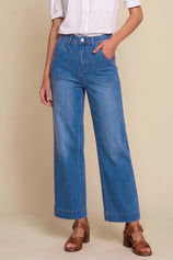 Womens Blue Baggy High Waisted Jeans | CicyBell