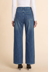 Womens Blue High-Waisted Vintage Barrel Jeans | CicyBell
