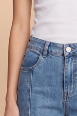 Womens Blue High Waisted Wide Leg Jeans | CicyBell