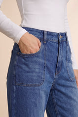 Womens Blue High Waisted Jeans | CicyBell