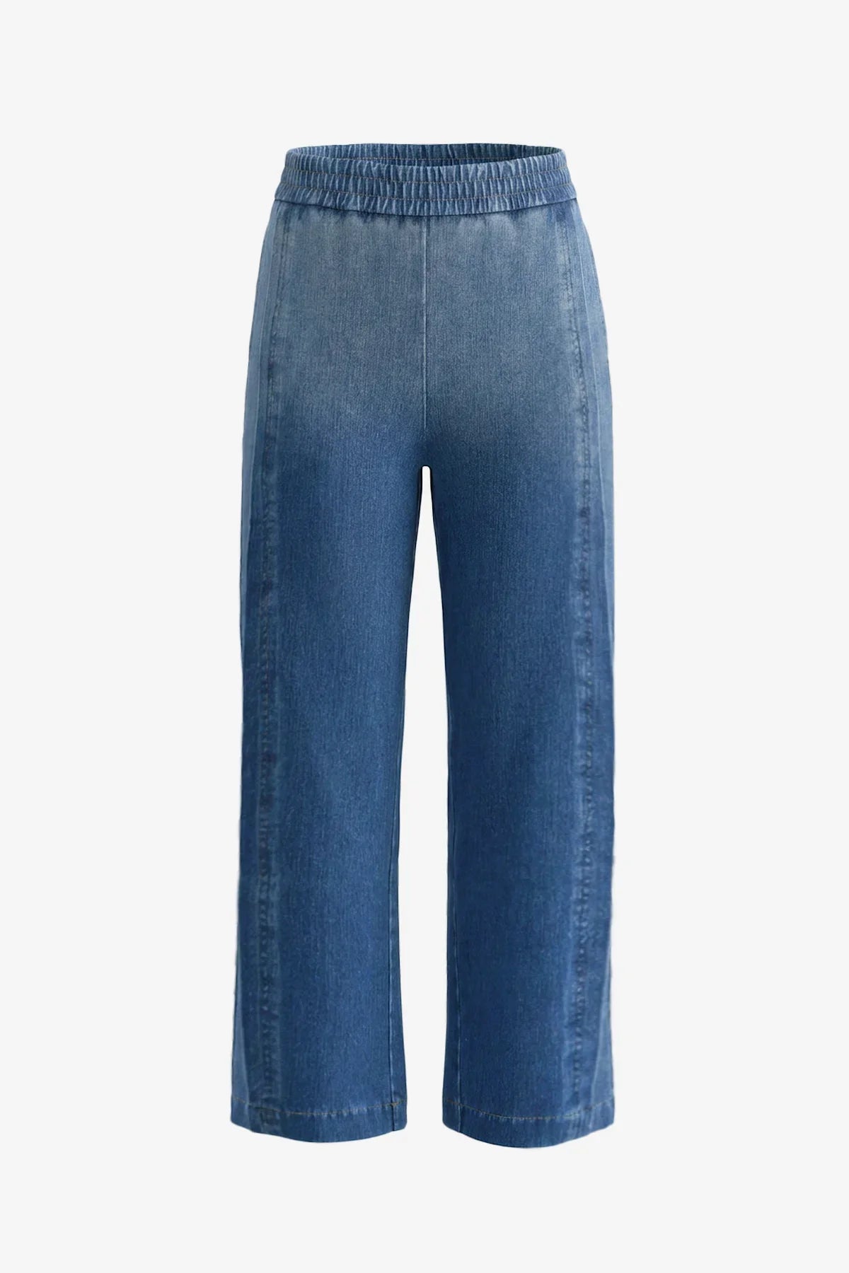 Womens Blue Casual Wide Leg Jeans | CicyBell