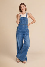 Womens Blue Bib Denim Overalls | CicyBell