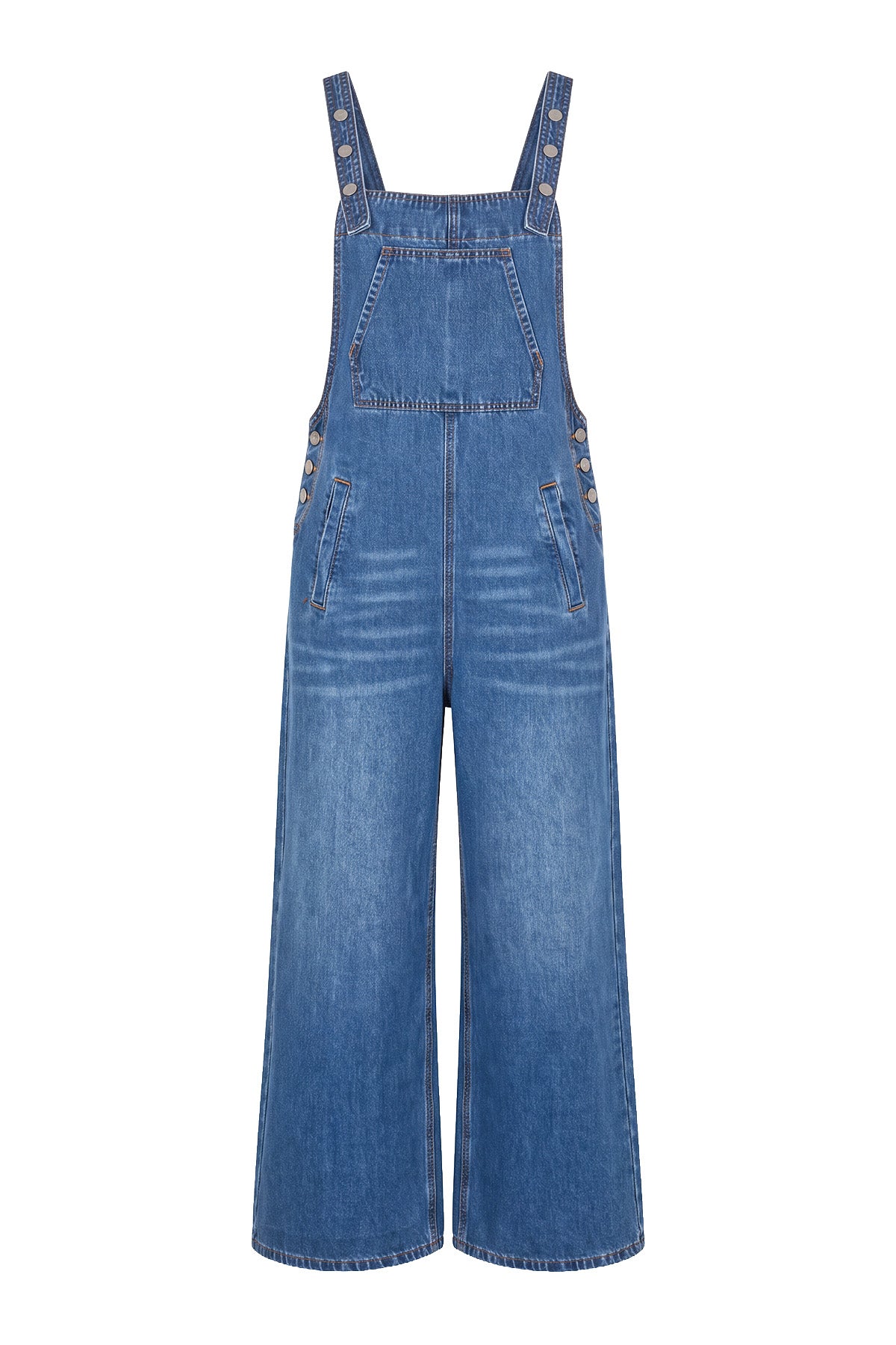 Womens Blue Bib Denim Overalls | CicyBell