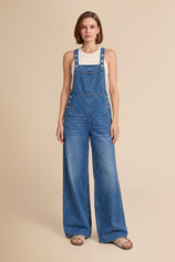 Womens Blue Bib Denim Overalls | CicyBell