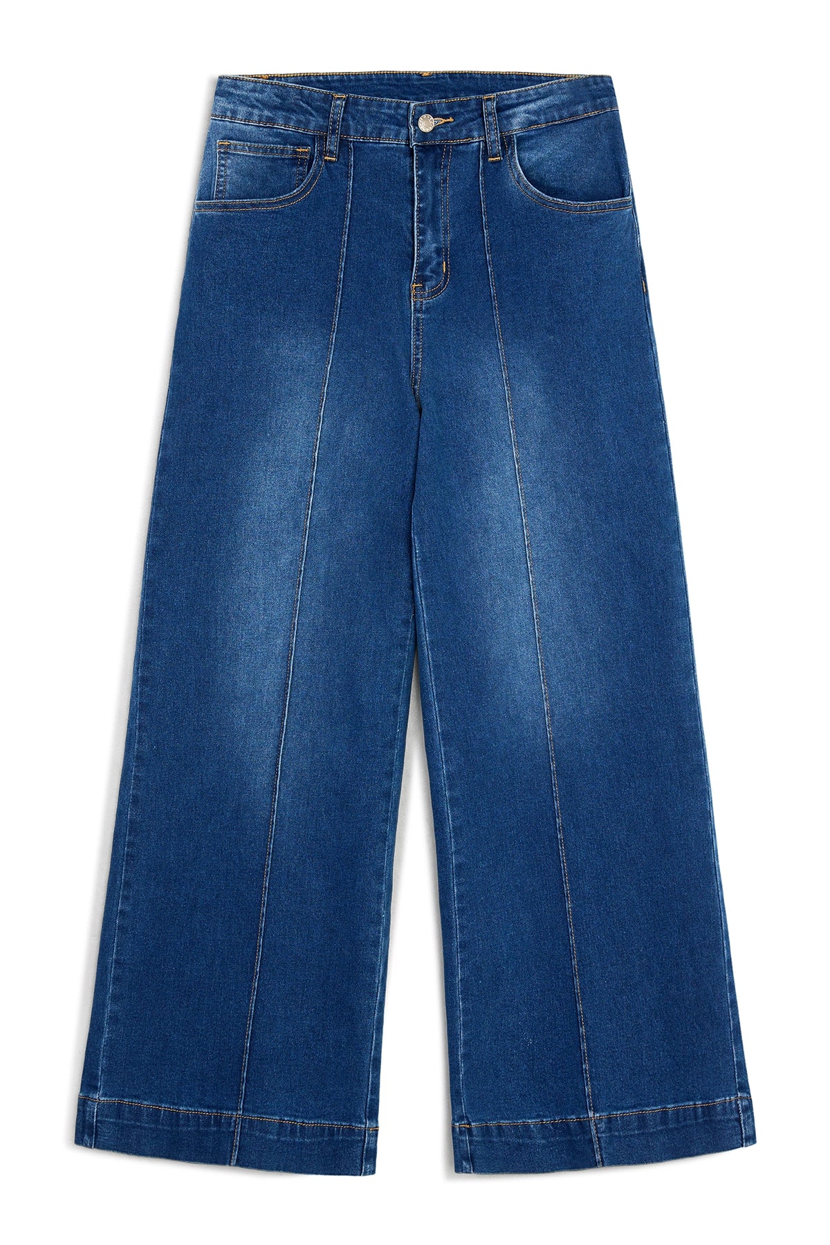 Womens Blue Baggy High Waisted Jeans | CicyBell