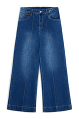 Womens Blue Baggy High Waisted Jeans | CicyBell