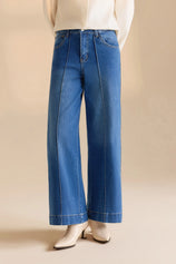 Womens Blue Baggy High Waisted Jeans | CicyBell