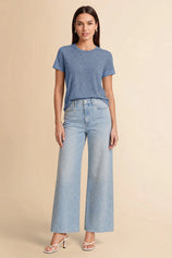 Womens Blue Short Sleeve Shirts | CicyBell