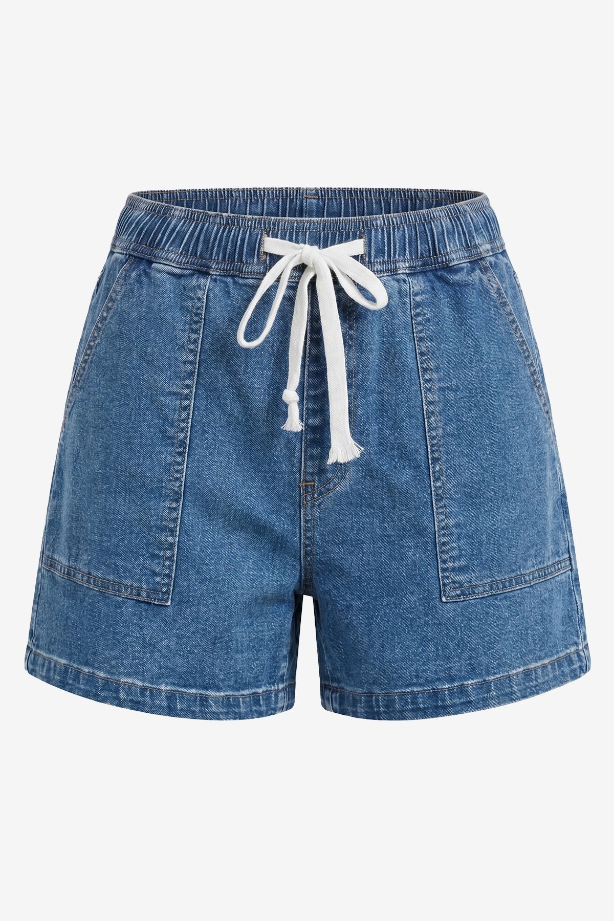 Womens Blue Baggy High Waisted Shorts | CicyBell