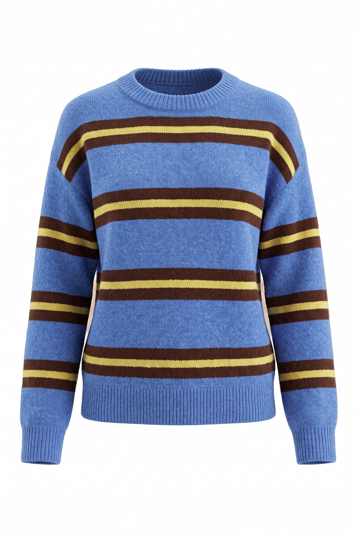 Womens Blue Striped Pullover Sweater | CicyBell