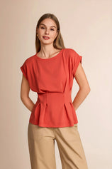 Womens Brick Red Cap Sleeve Tank Tops | CicyBell