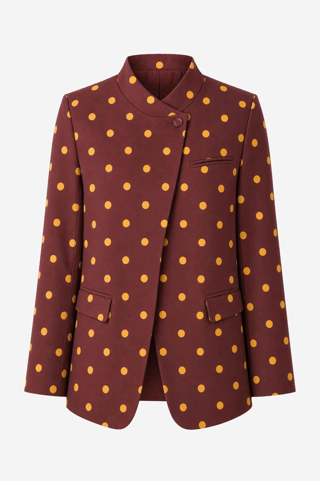 Womens Brown Professional Polka Dot Blazer | CicyBell