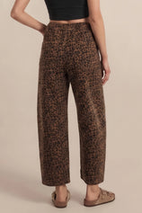 Womens Brown High Waisted Barrel Jeans | CicyBell