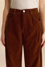 Womens Brown High Waisted Wide Leg Trousers | Cicy Bell